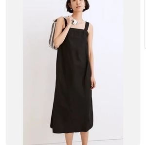 Madewell Linen Cotton Princess Seamed Midi Dress, Size Large